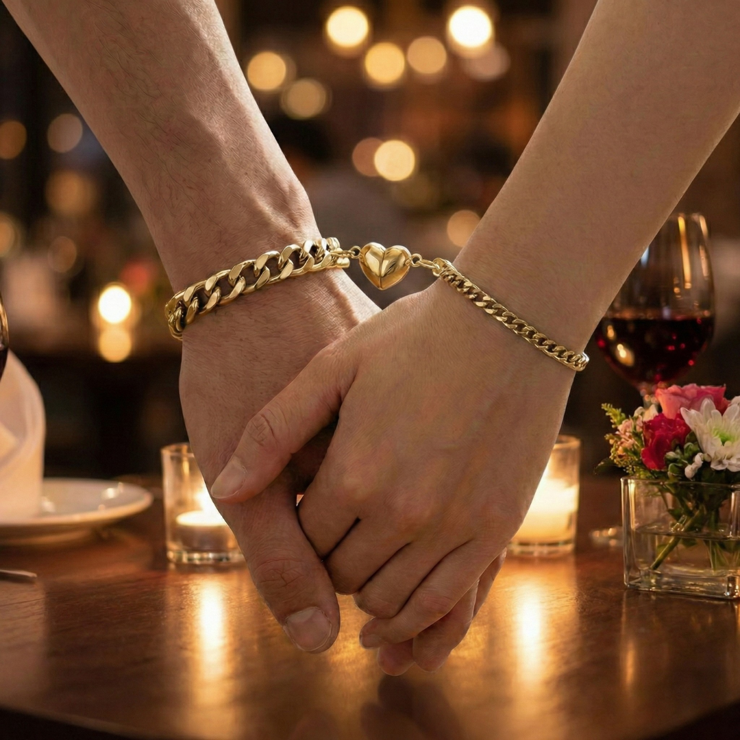 Love Forever - Magnetische Partnerarmbänder mit Herz