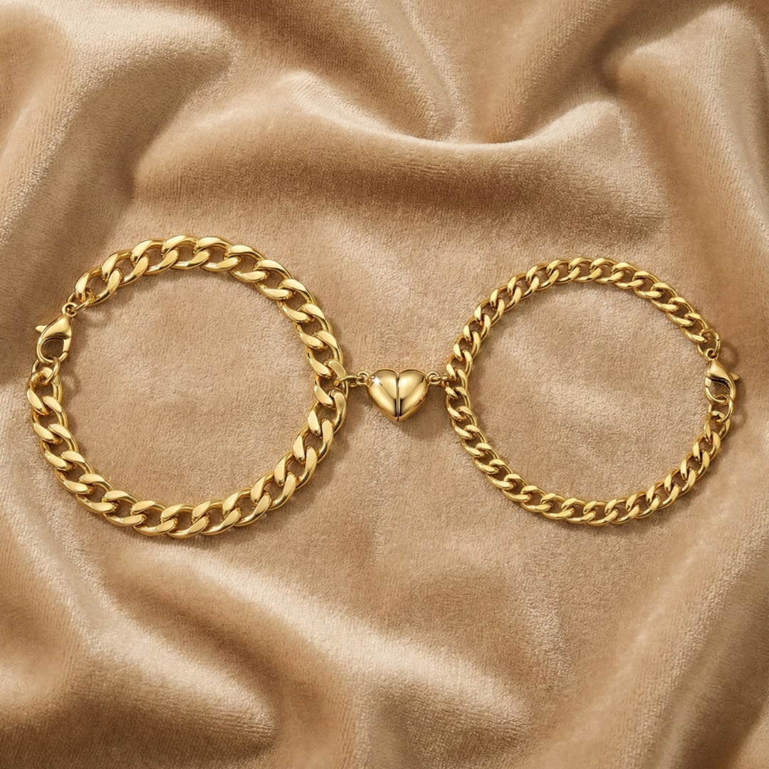 Love Forever - Magnetische Partnerarmbänder mit Herz