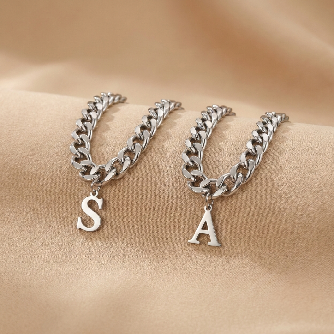 Cuban - Armkette mit Initial