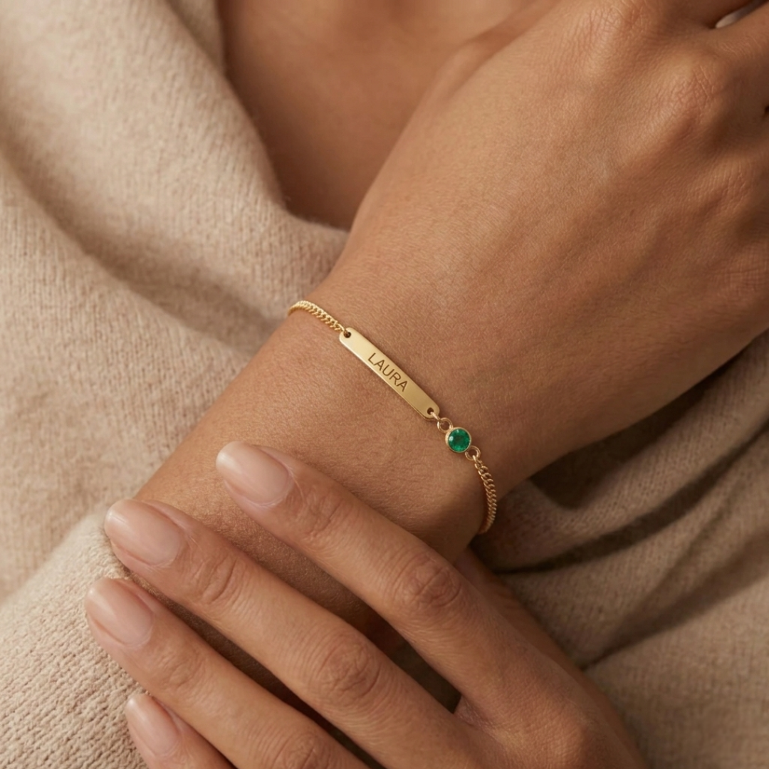 Gravira - Armband mit Gravur & Geburtsstein