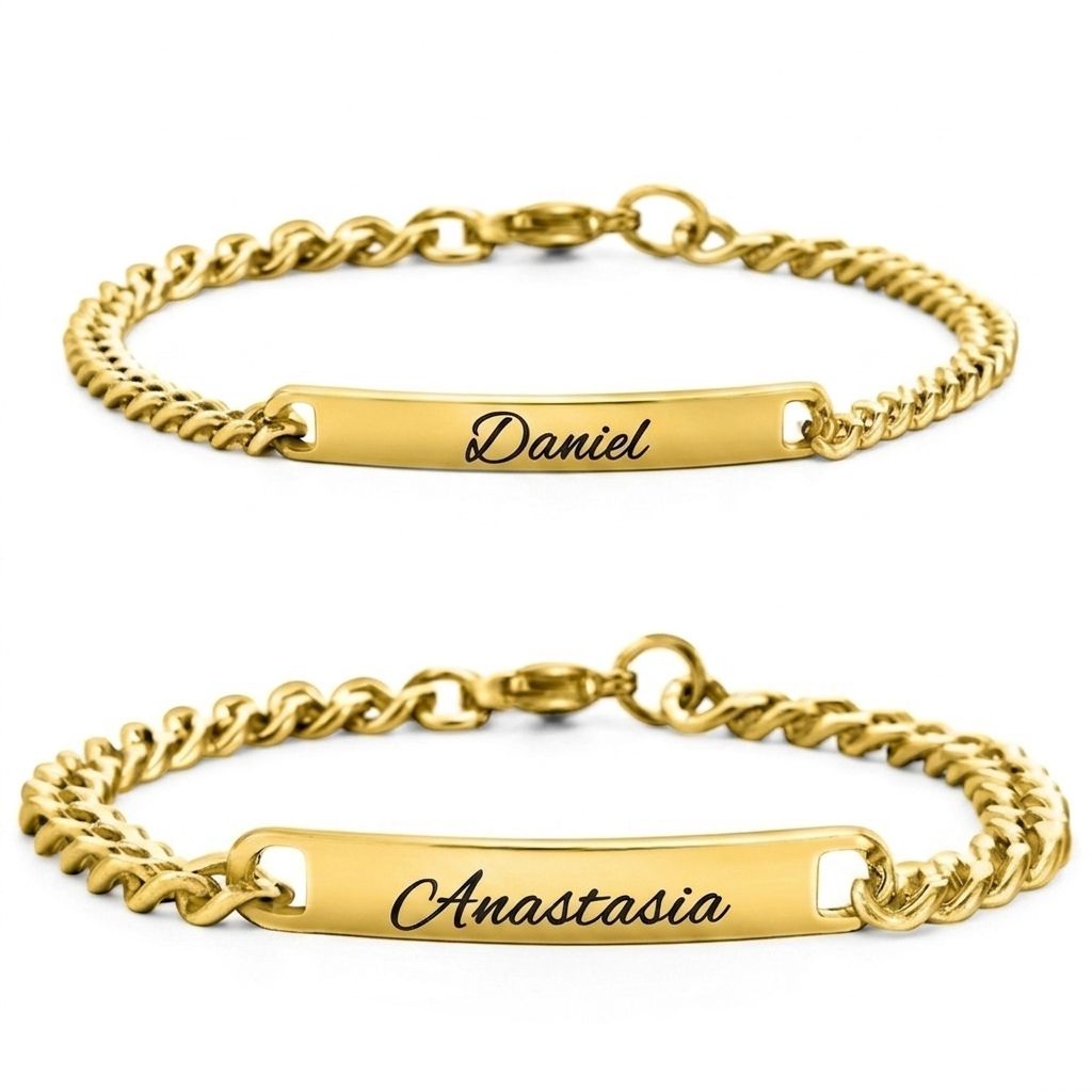Partnerarmbänder mit Gravur