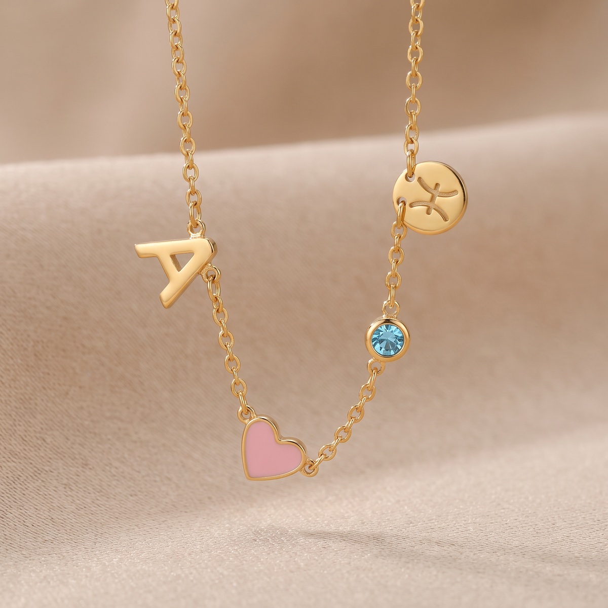Personalized charm necklace