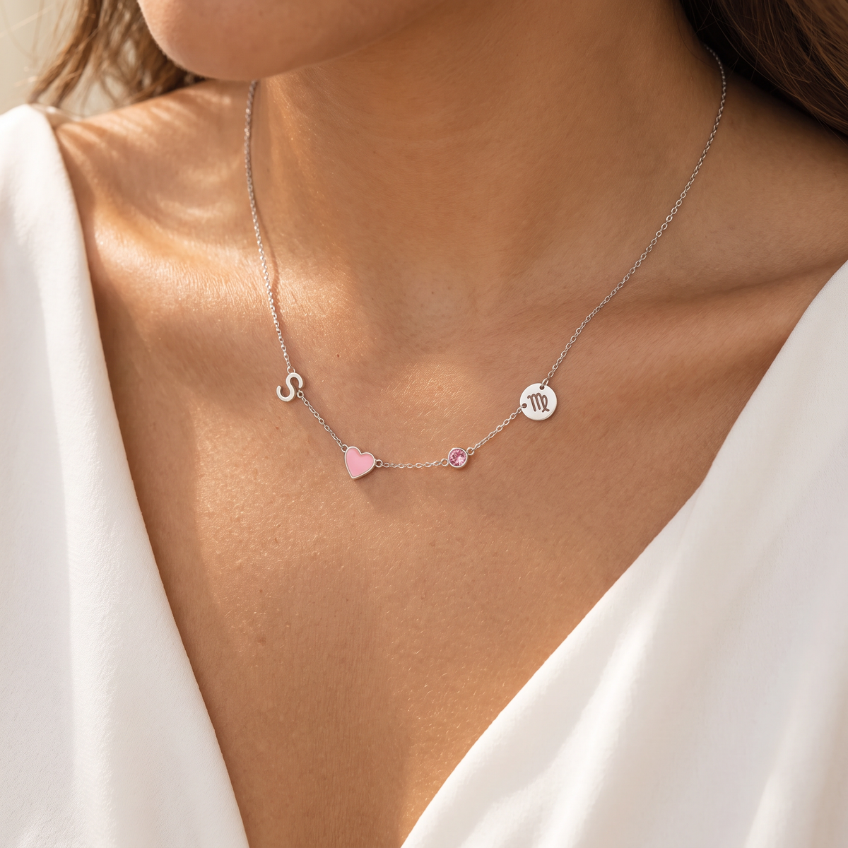 Personalized charm necklace