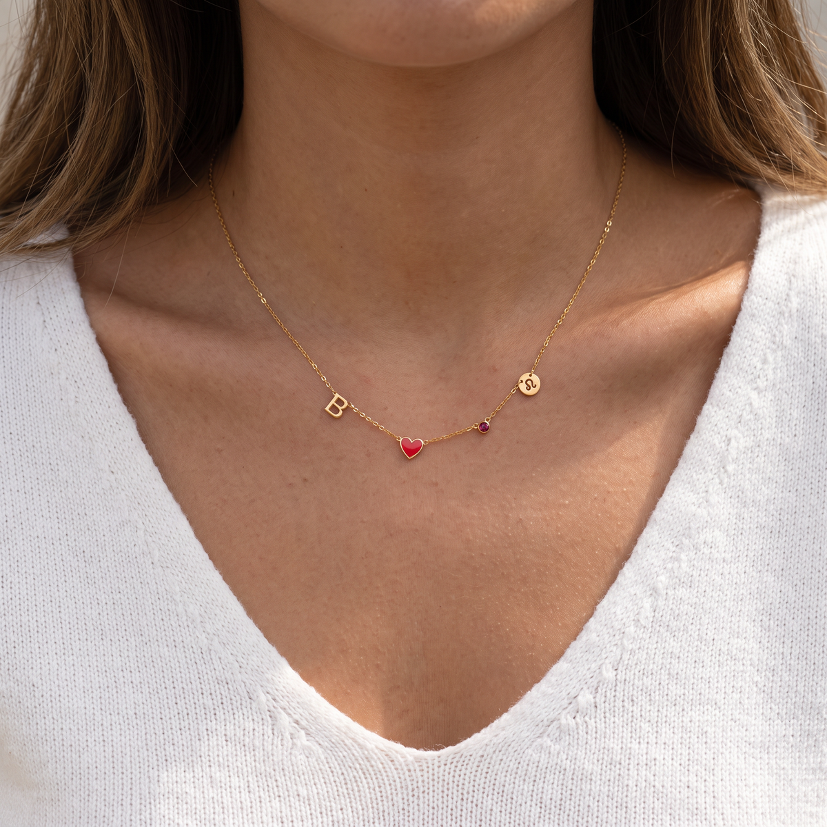 Personalized charm necklace