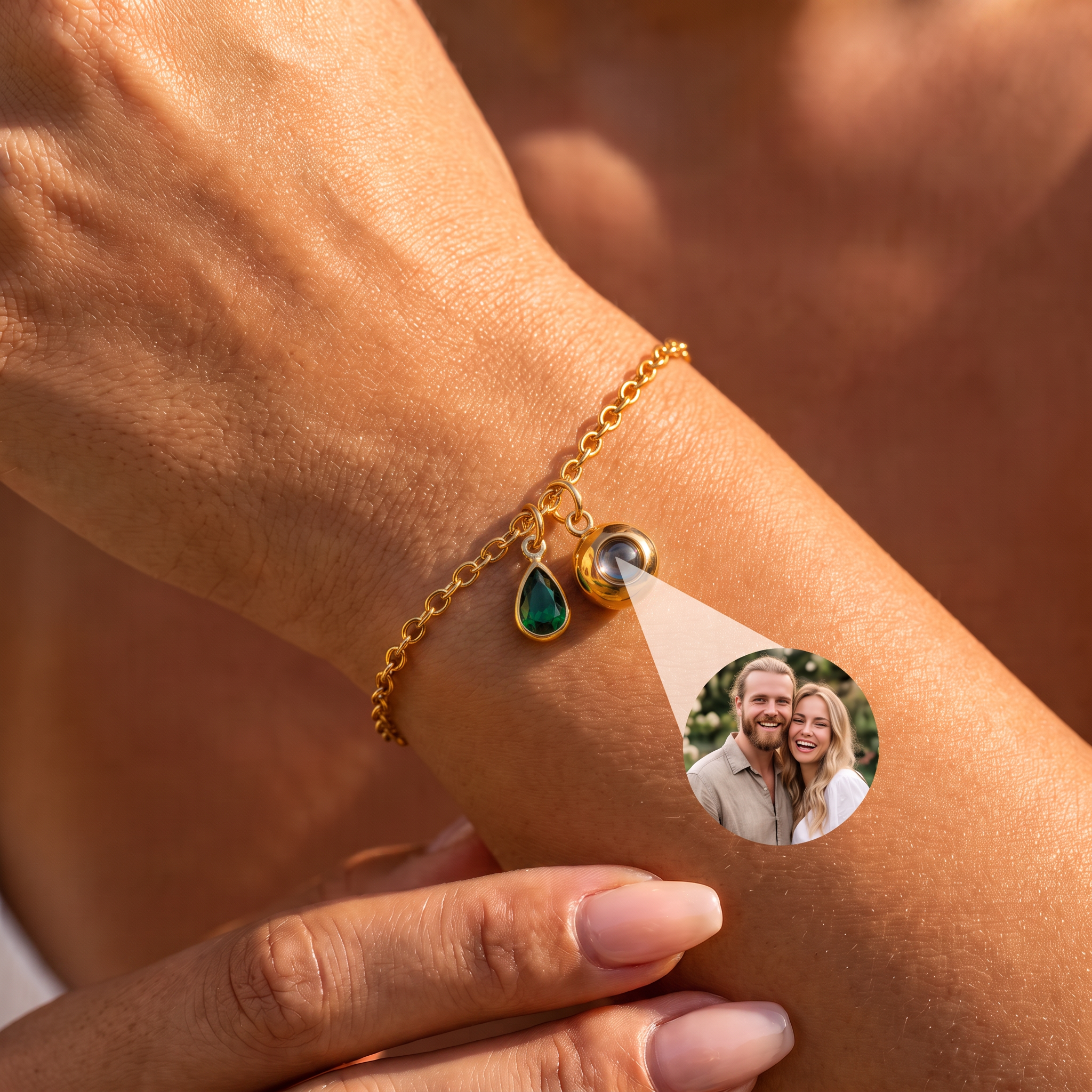 Armband mit eigenem Foto & Geburtsstein