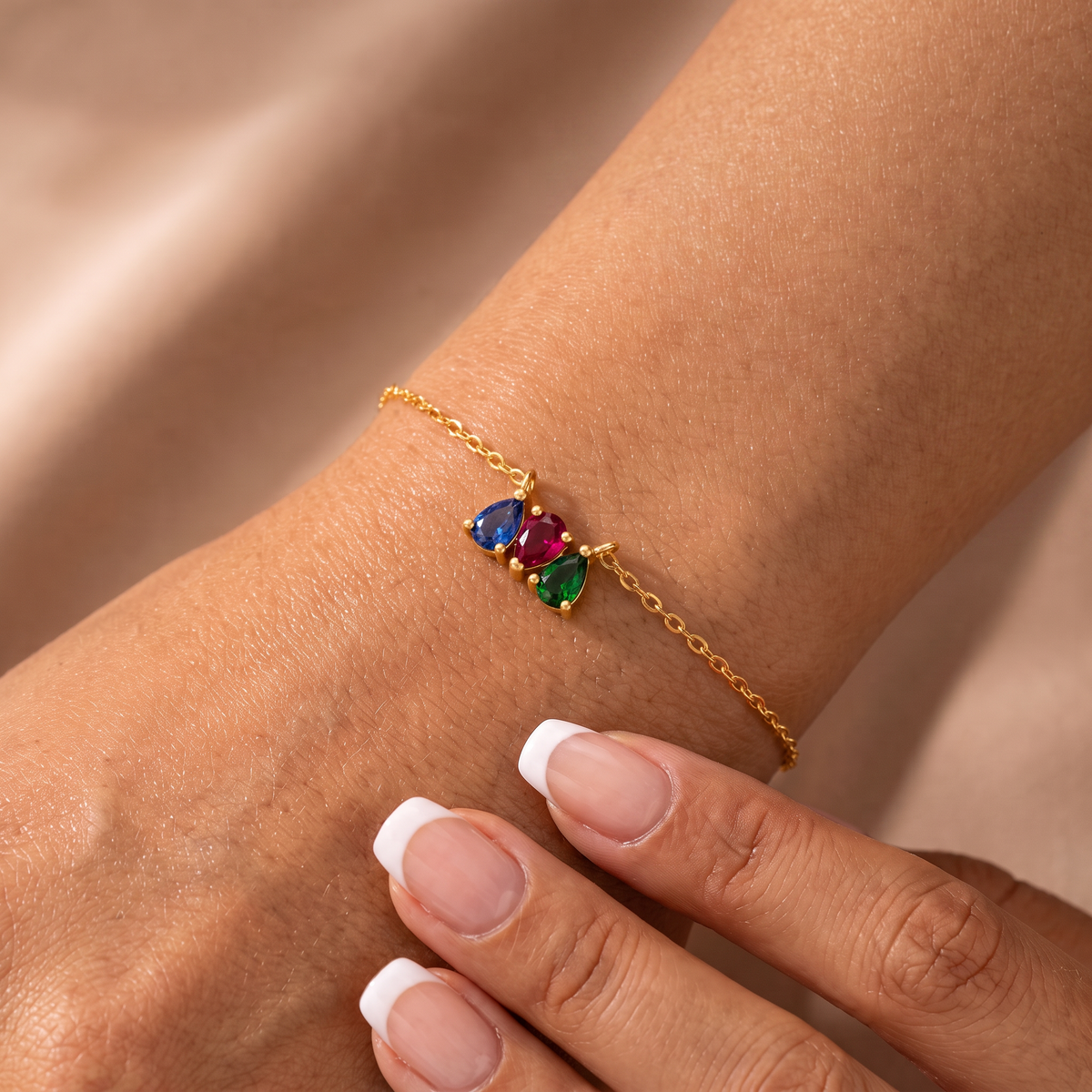 Armband mit mehreren Geburtssteinen - Birthela