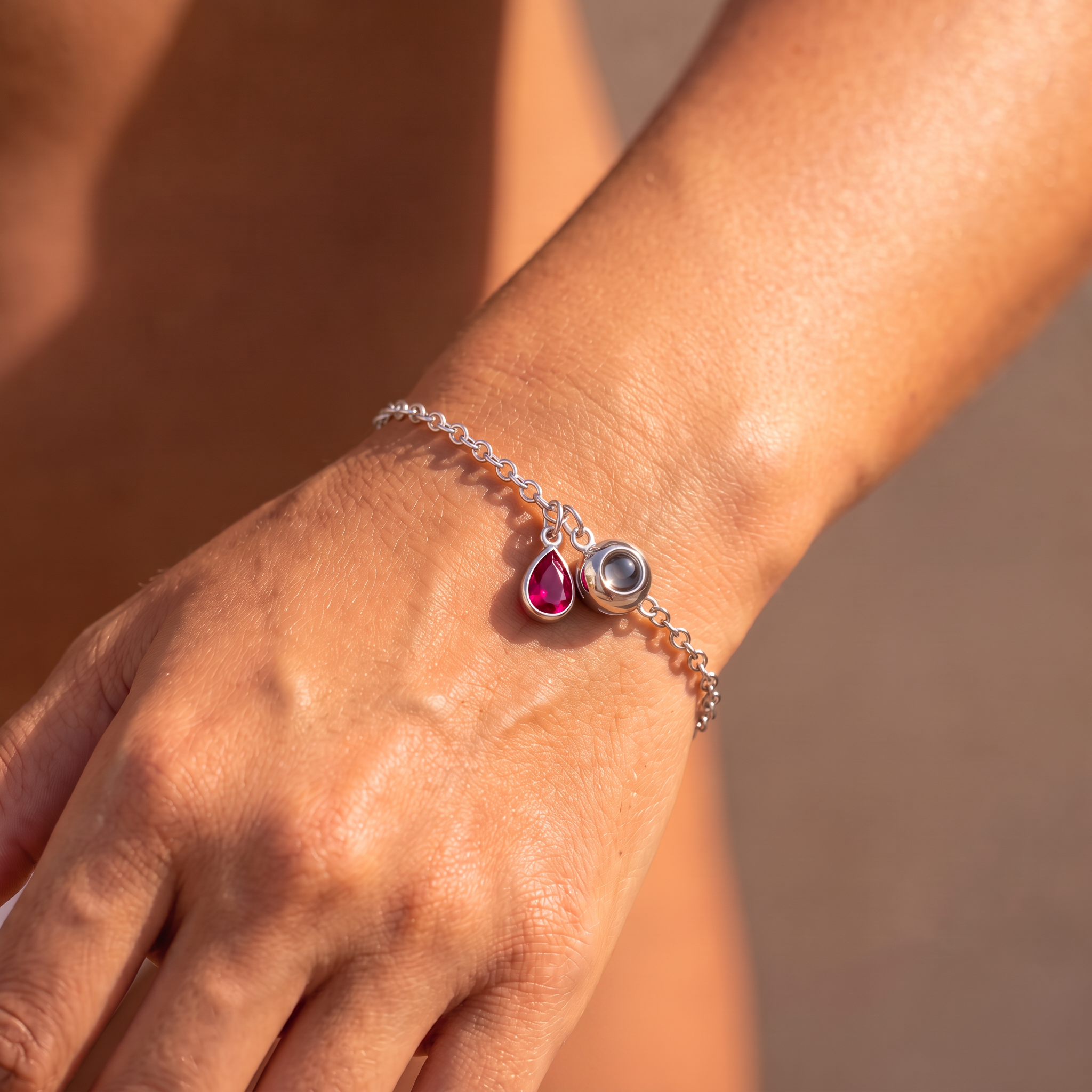 Armband mit eigenem Foto & Geburtsstein