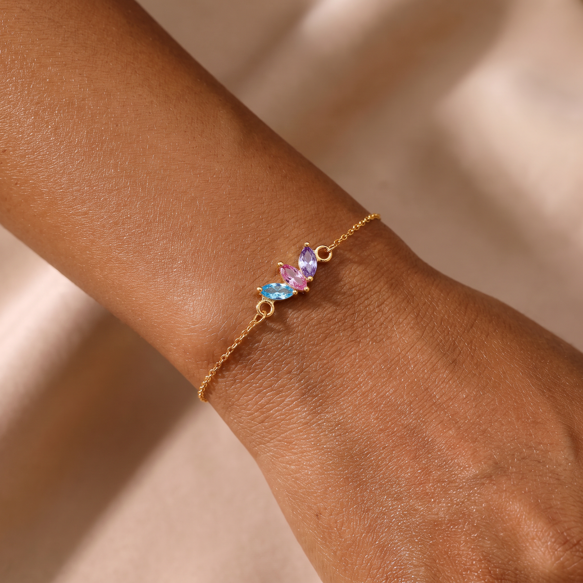 Armband mit 3 Geburtssteinen - Birthlia