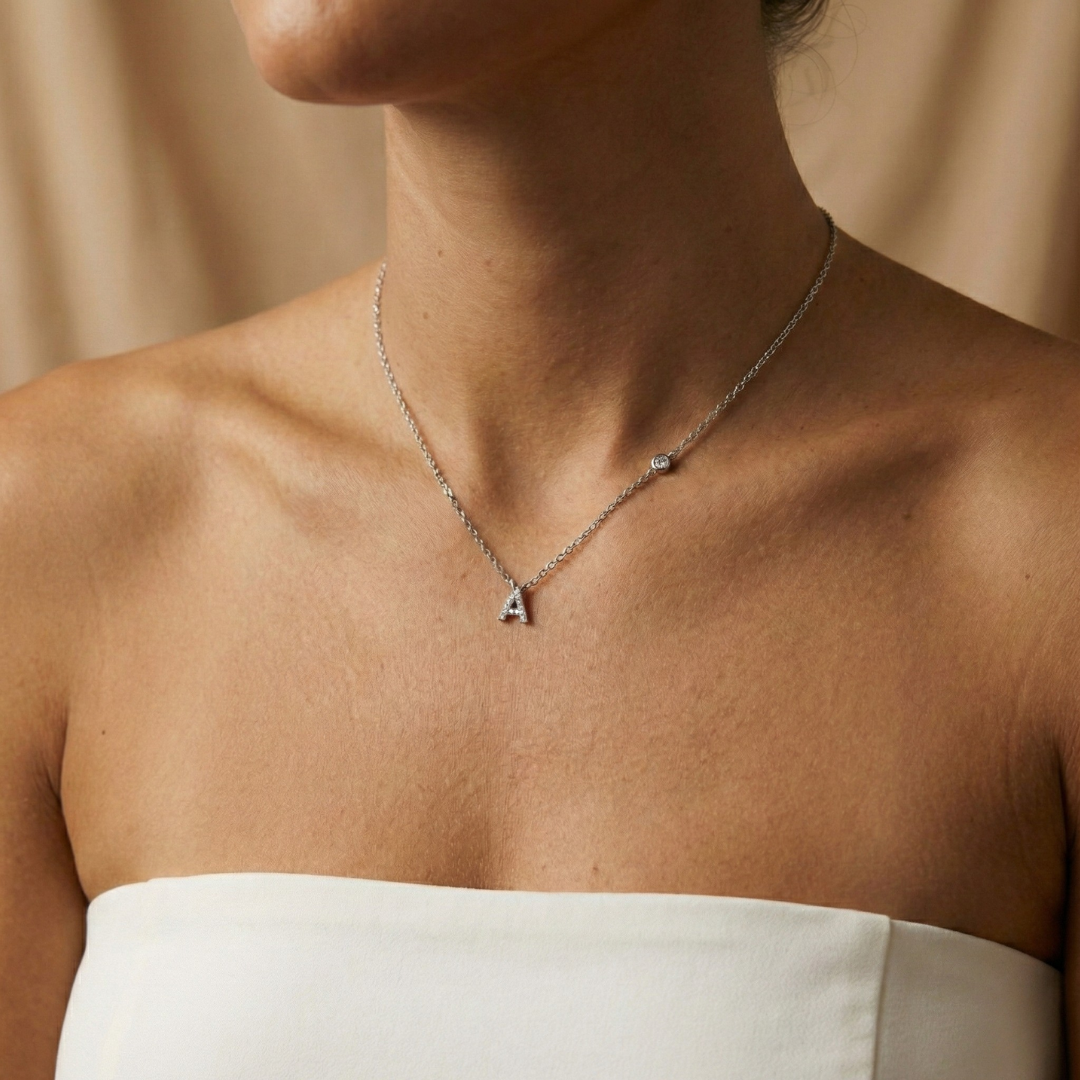 Lettera - Halskette mit Initial 925 Silber