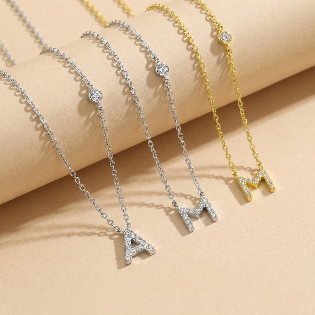 Lettera - Halskette mit Initial 925 Silber