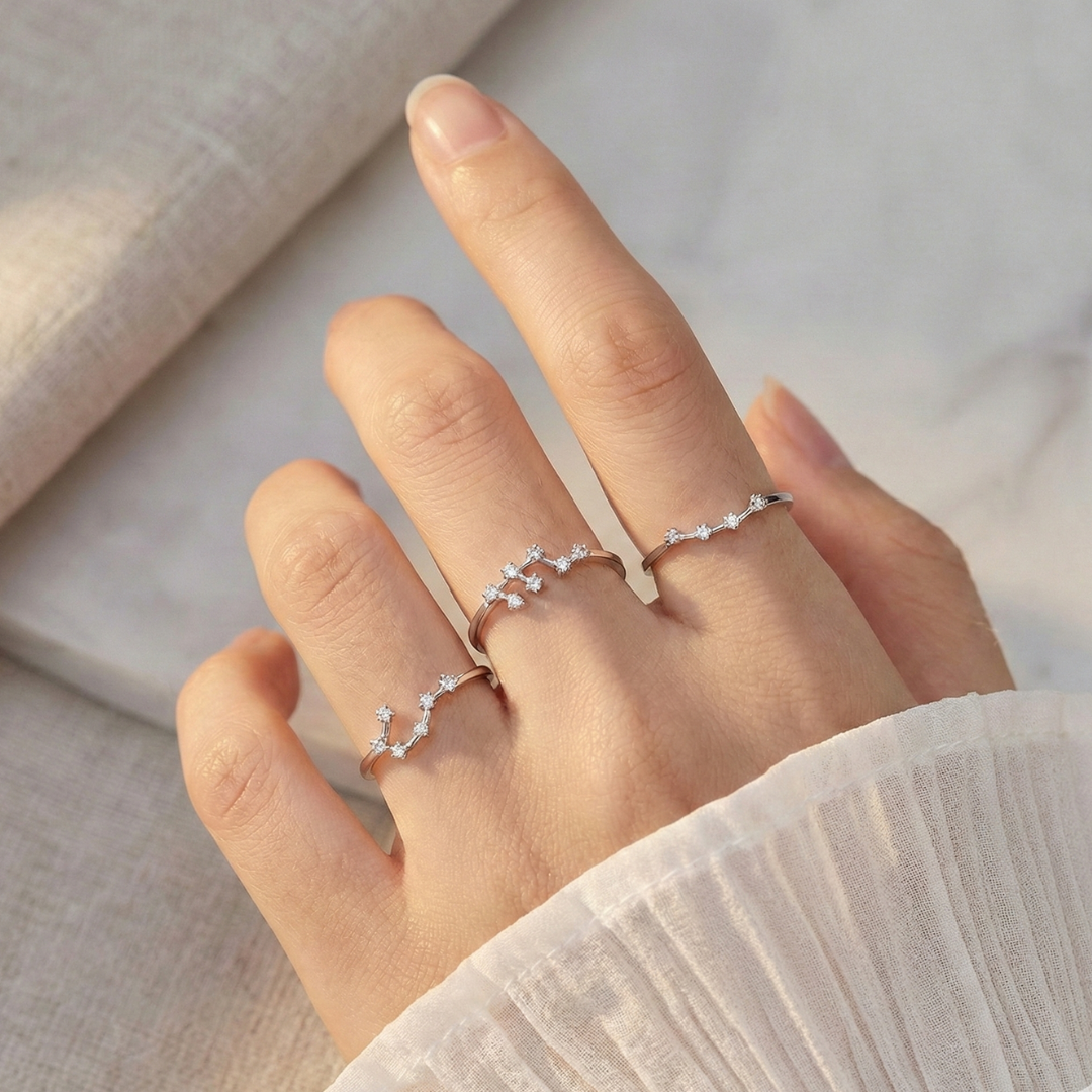 Lunia - Ring mit Sternzeichen 925 Silber