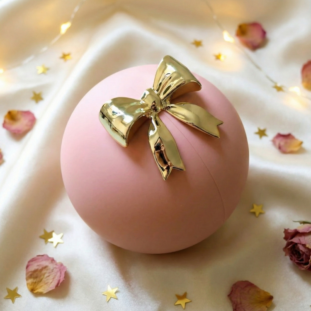 Kugel Schmuckbox mit Schleife