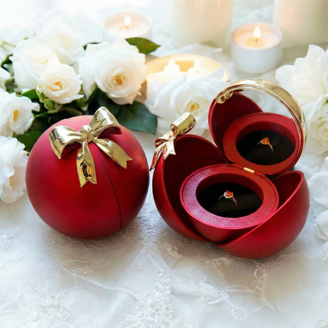 Kugel Schmuckbox mit Schleife