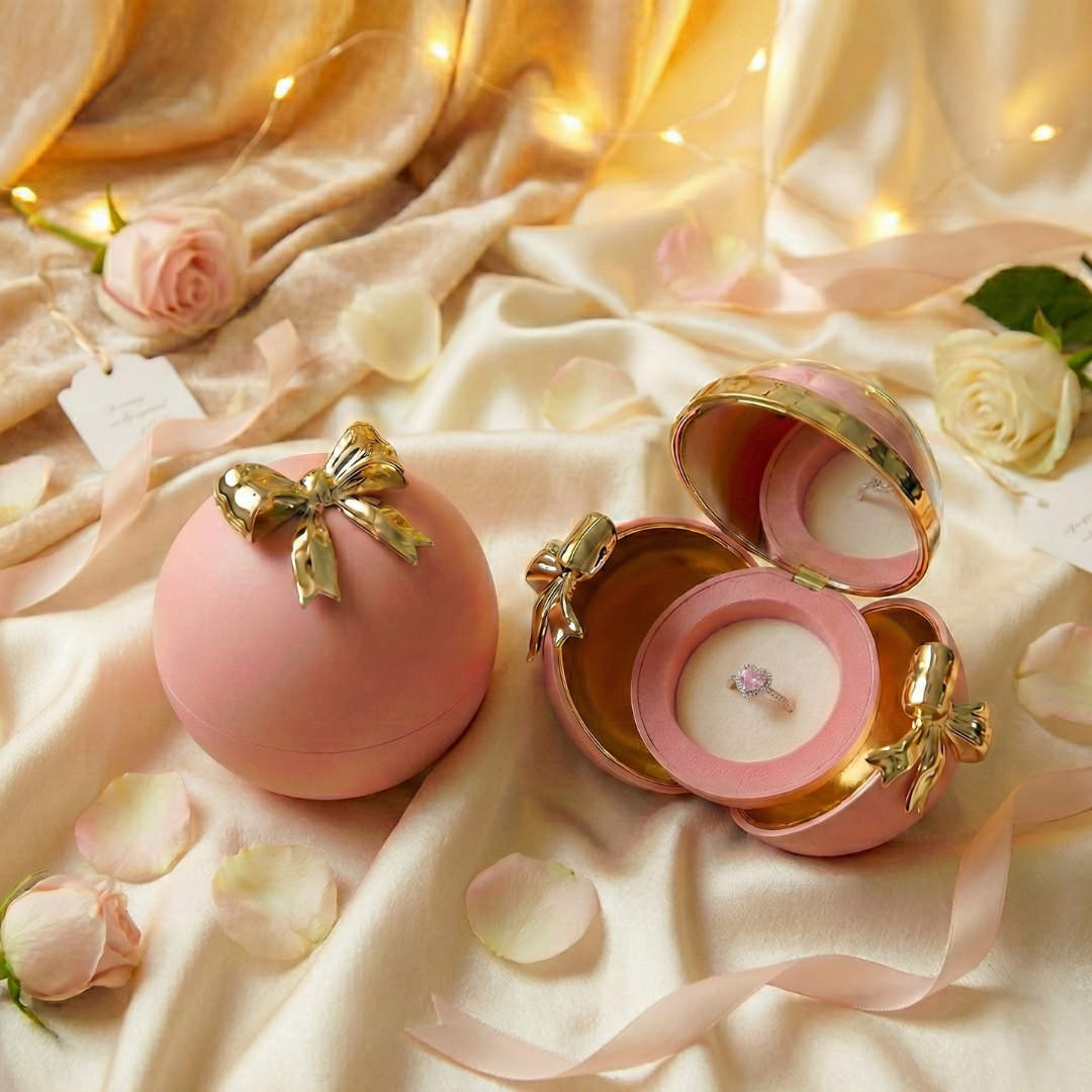 Kugel Schmuckbox mit Schleife