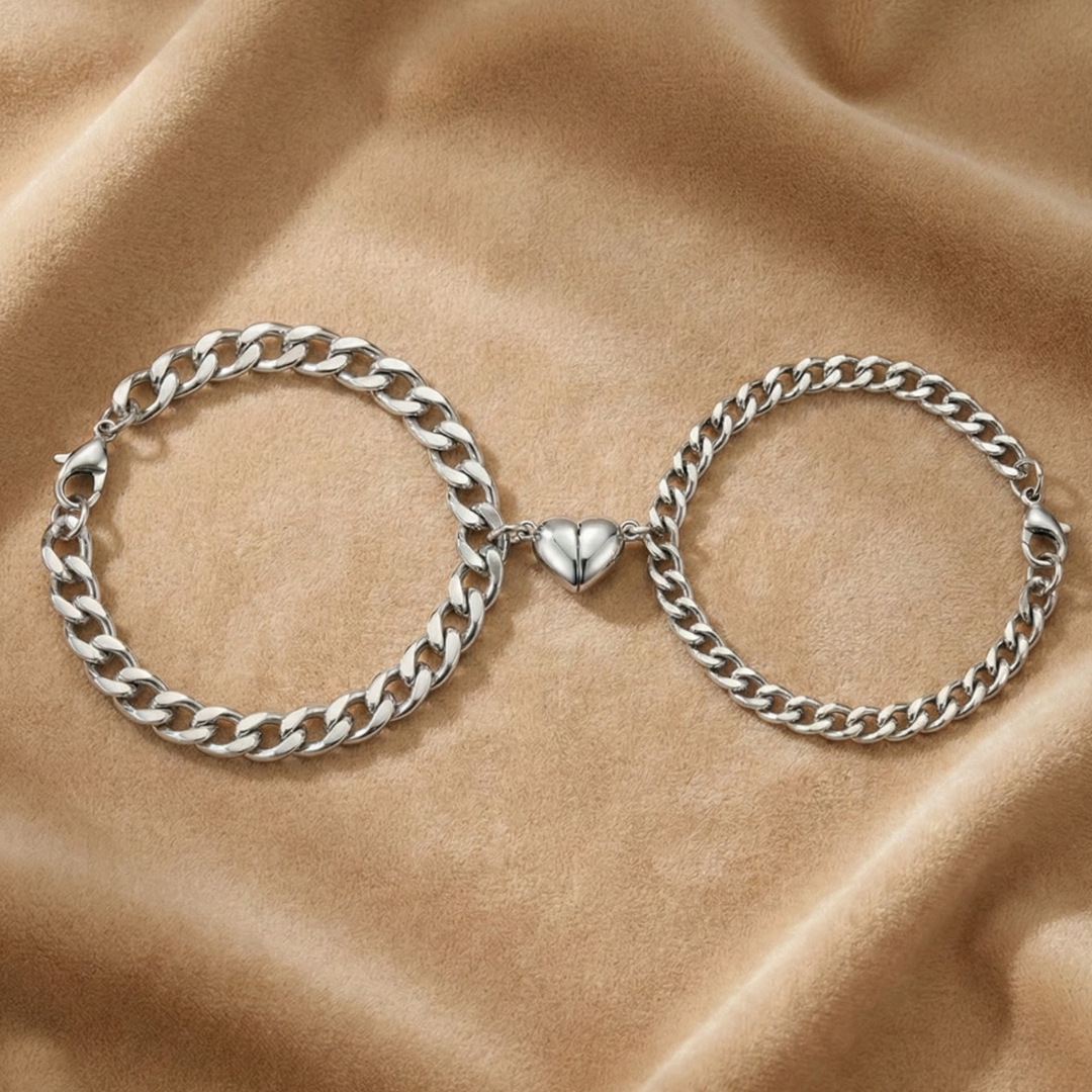 Love Forever - Magnetische Partnerarmbänder mit Herz