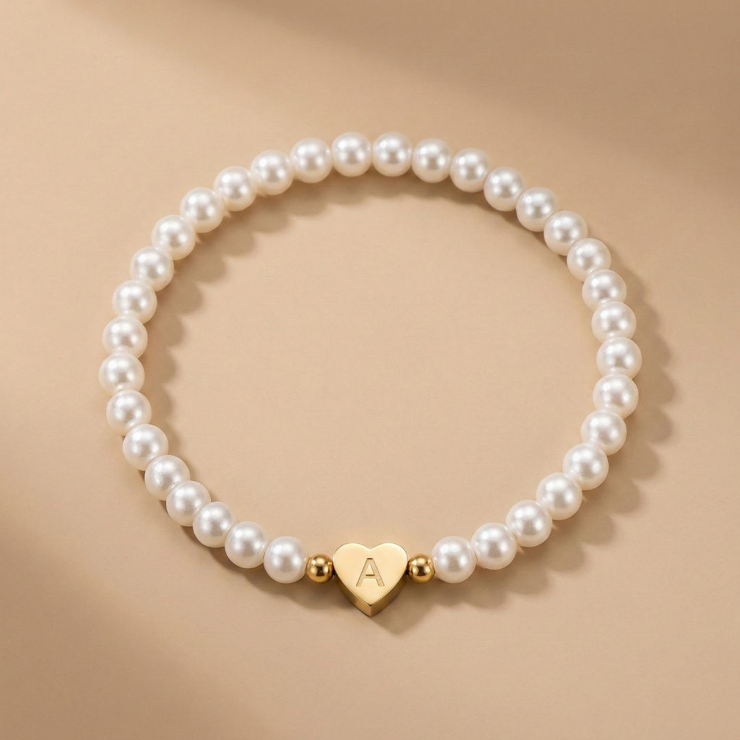 Perla - Perlenarmband mit Initiale