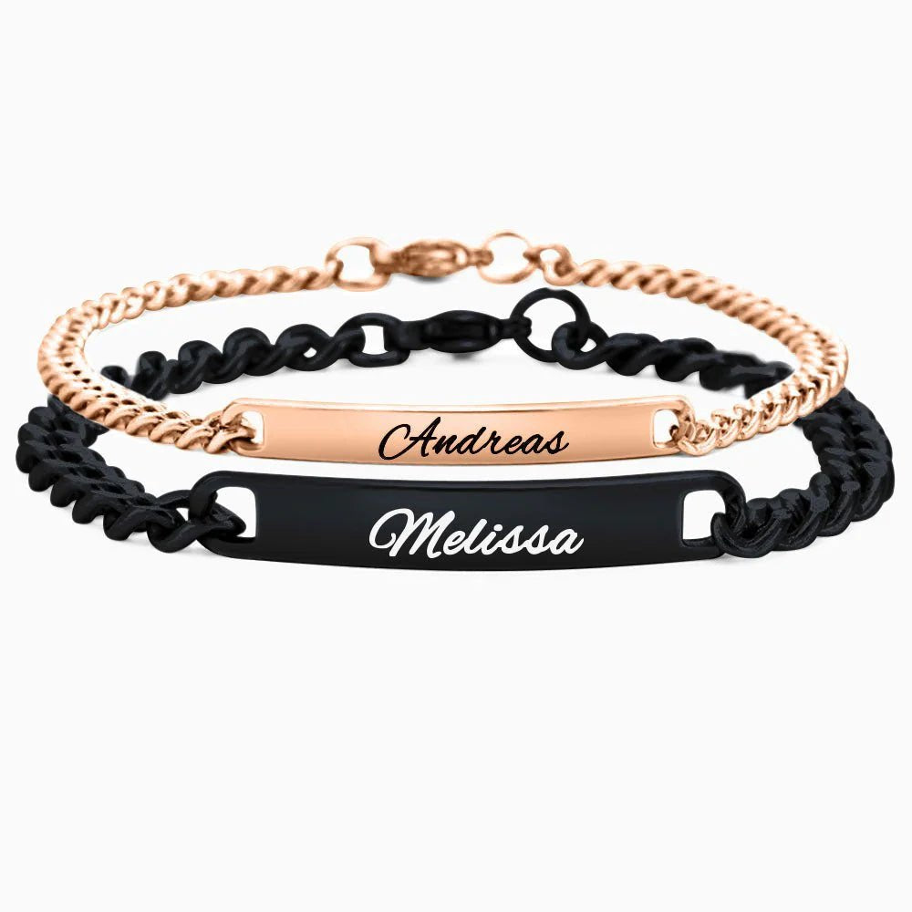 Partnerarmbänder mit Gravur