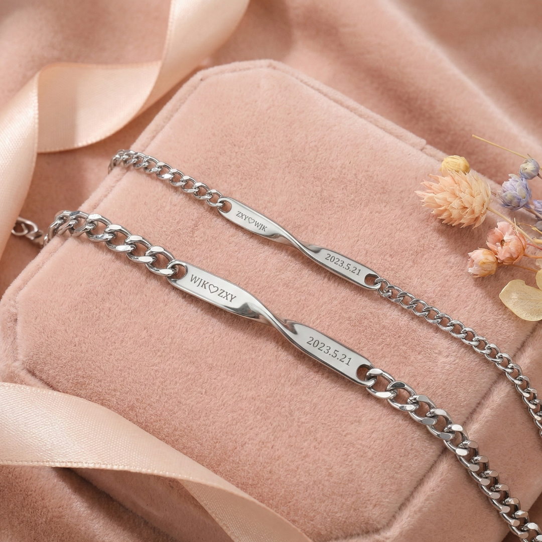 Infinity Duo - Partnerarmbänder mit Gravur