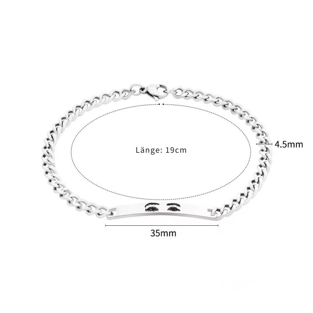Love Eyes - Partnerarmbänder mit Augengravur