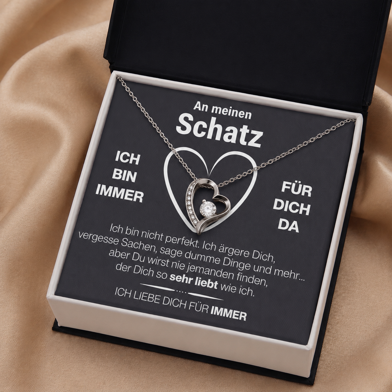 An meinen Schatz - Halskette mit Box & Karte