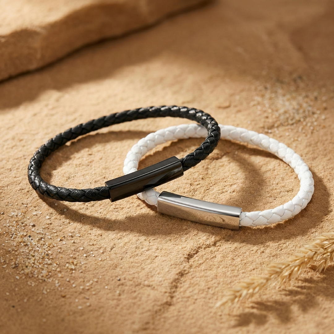 Magnetische Partnerarmbänder mit Gravur