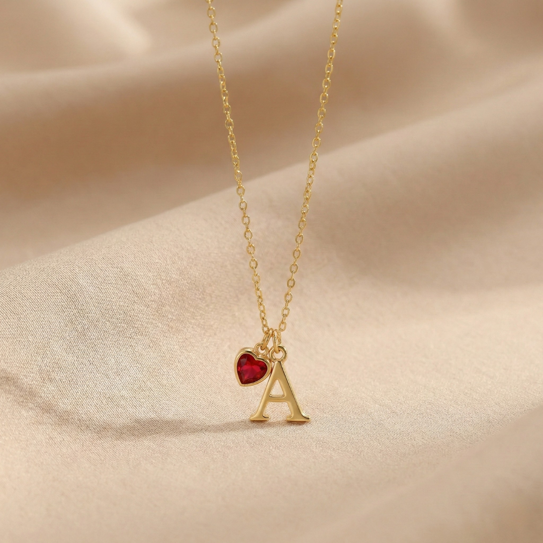 Initia - Halskette mit Initial & Geburtsstein