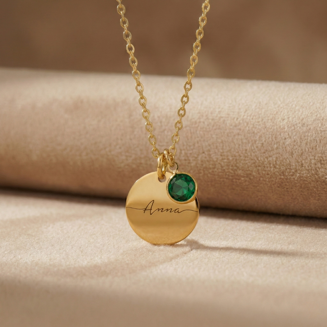 Lumira - Halskette mit Geburtsstein & Gravur
