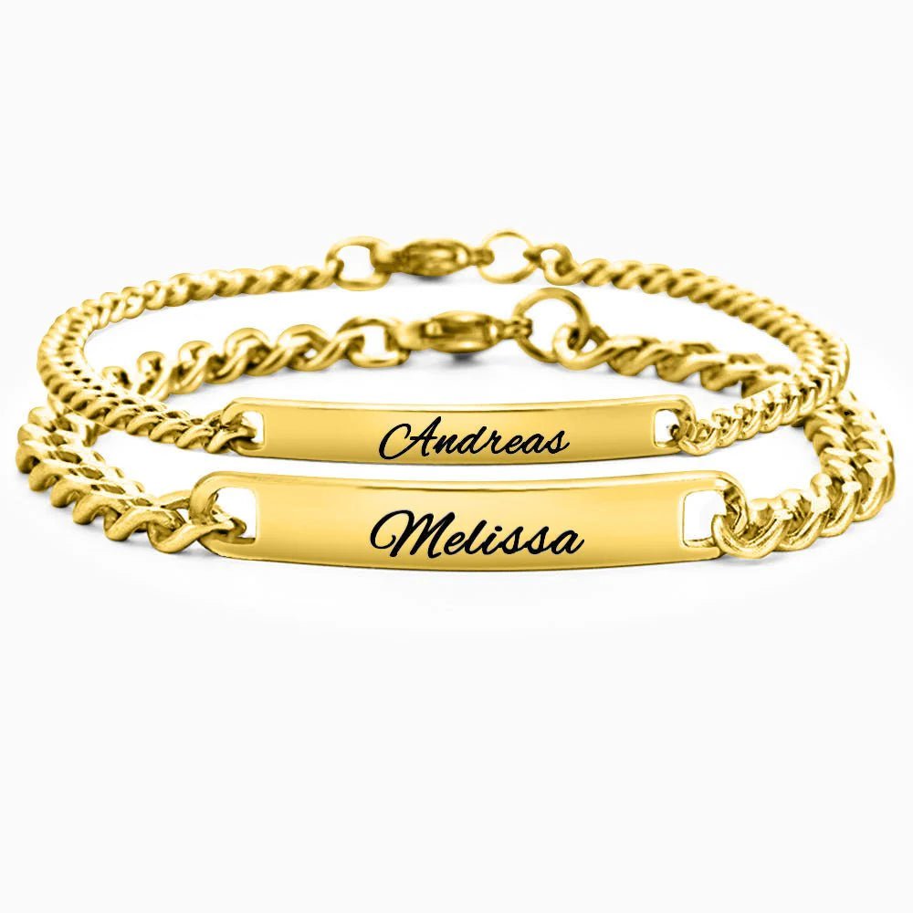 Partnerarmbänder mit Gravur