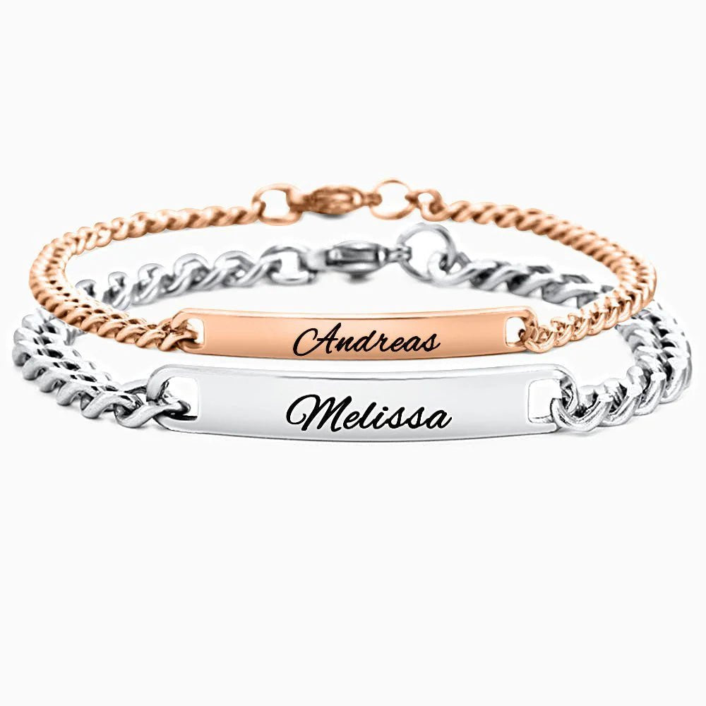 Partnerarmbänder mit Gravur