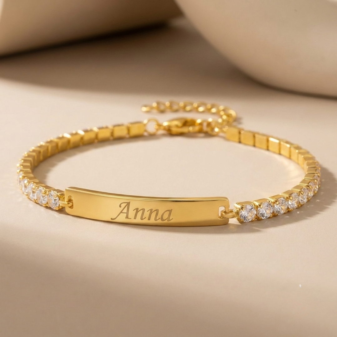 Twin - Tennisarmband mit Gravur