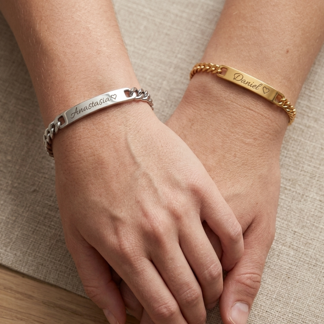Partnerarmbänder mit Gravur