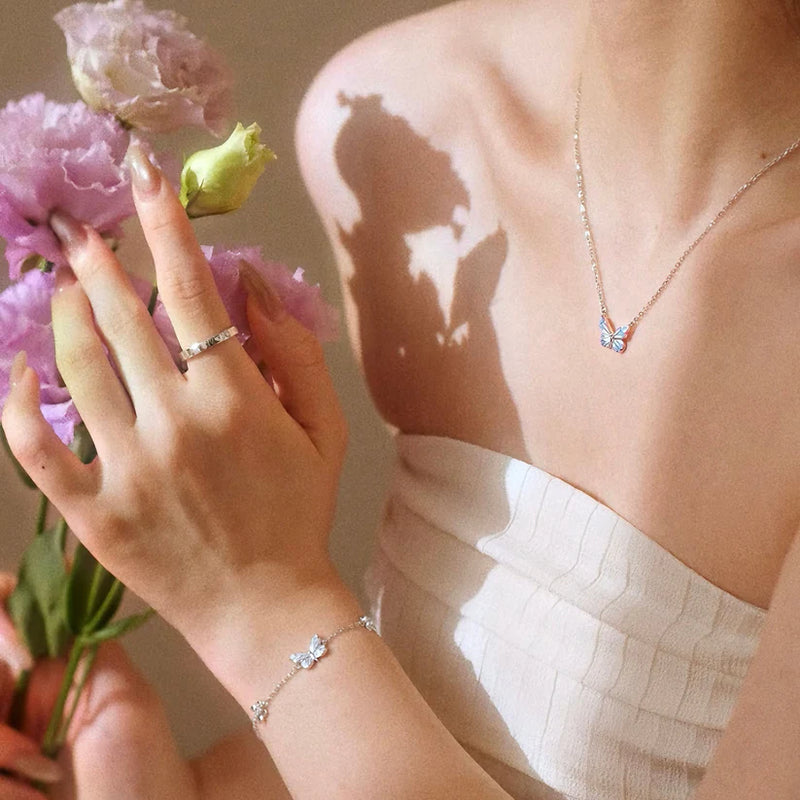 Papillon Lumière Halskette 925 Silber