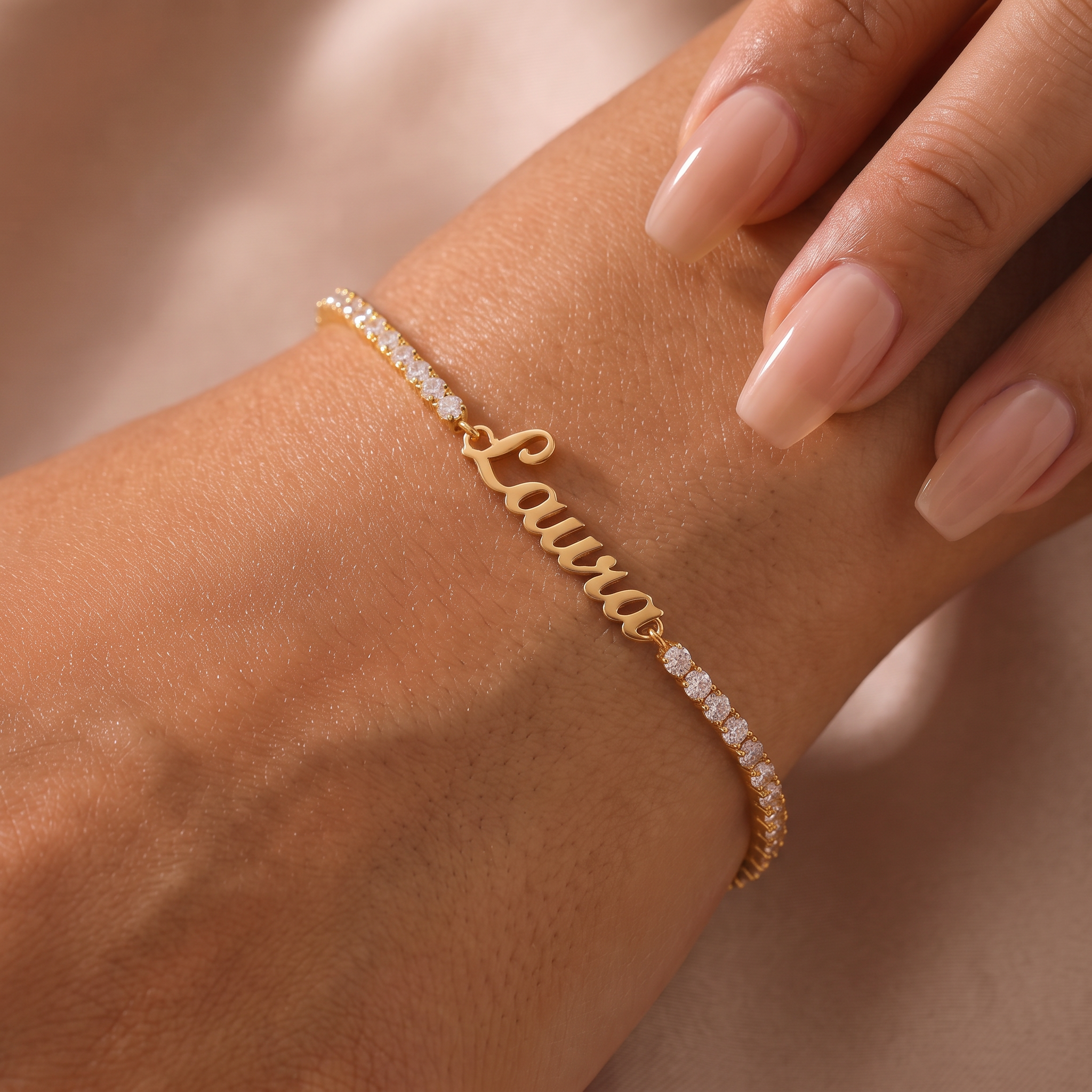 Personalisierbares Tennisarmband mit Name