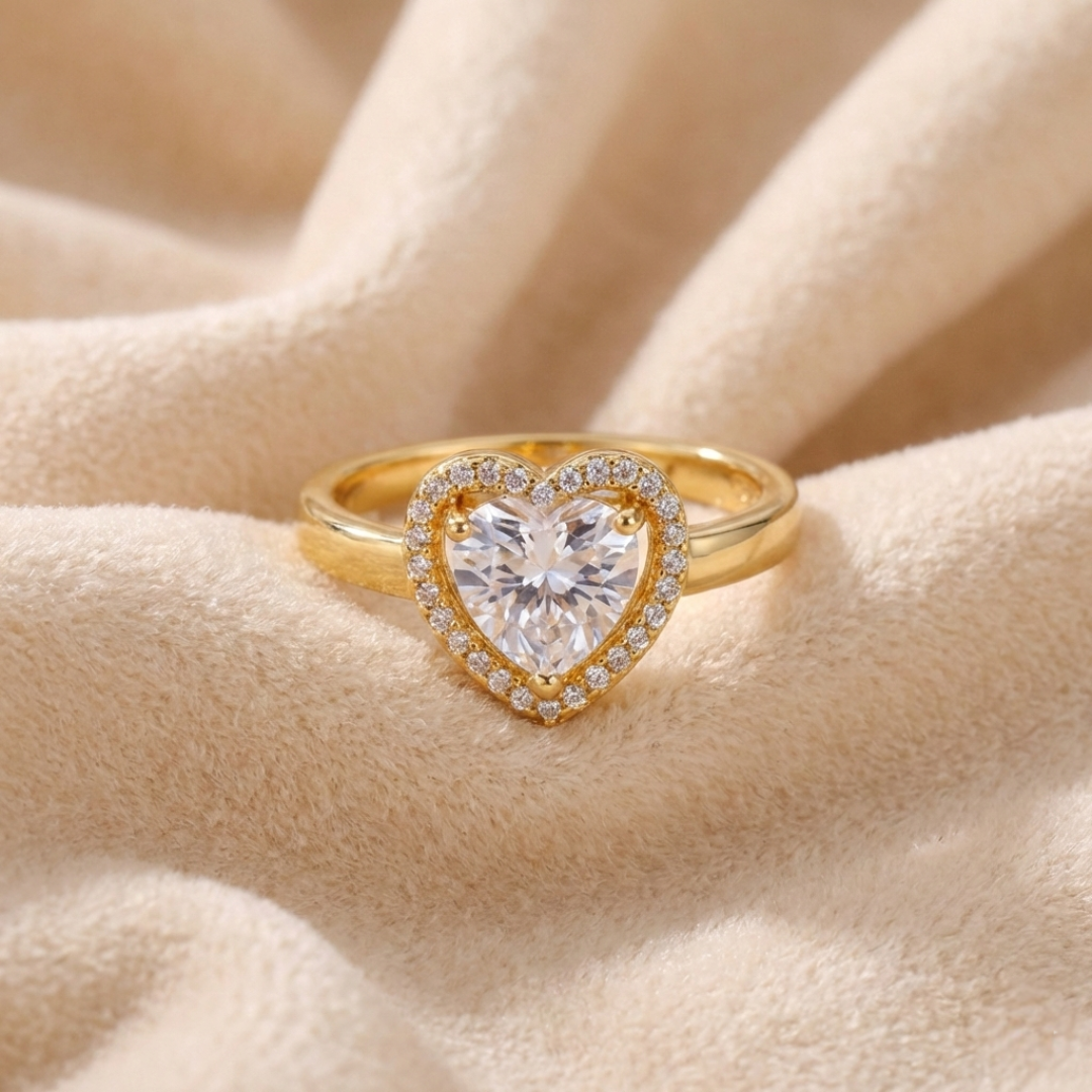 Amoria - Ring mit Herz Zirkonia