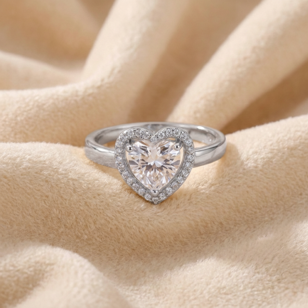 Amoria - Ring mit Herz Zirkonia