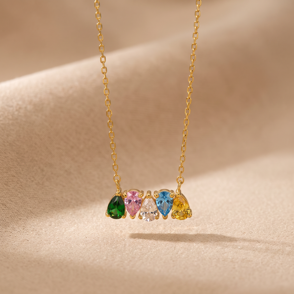 Multi-birthstone necklace - Birthela