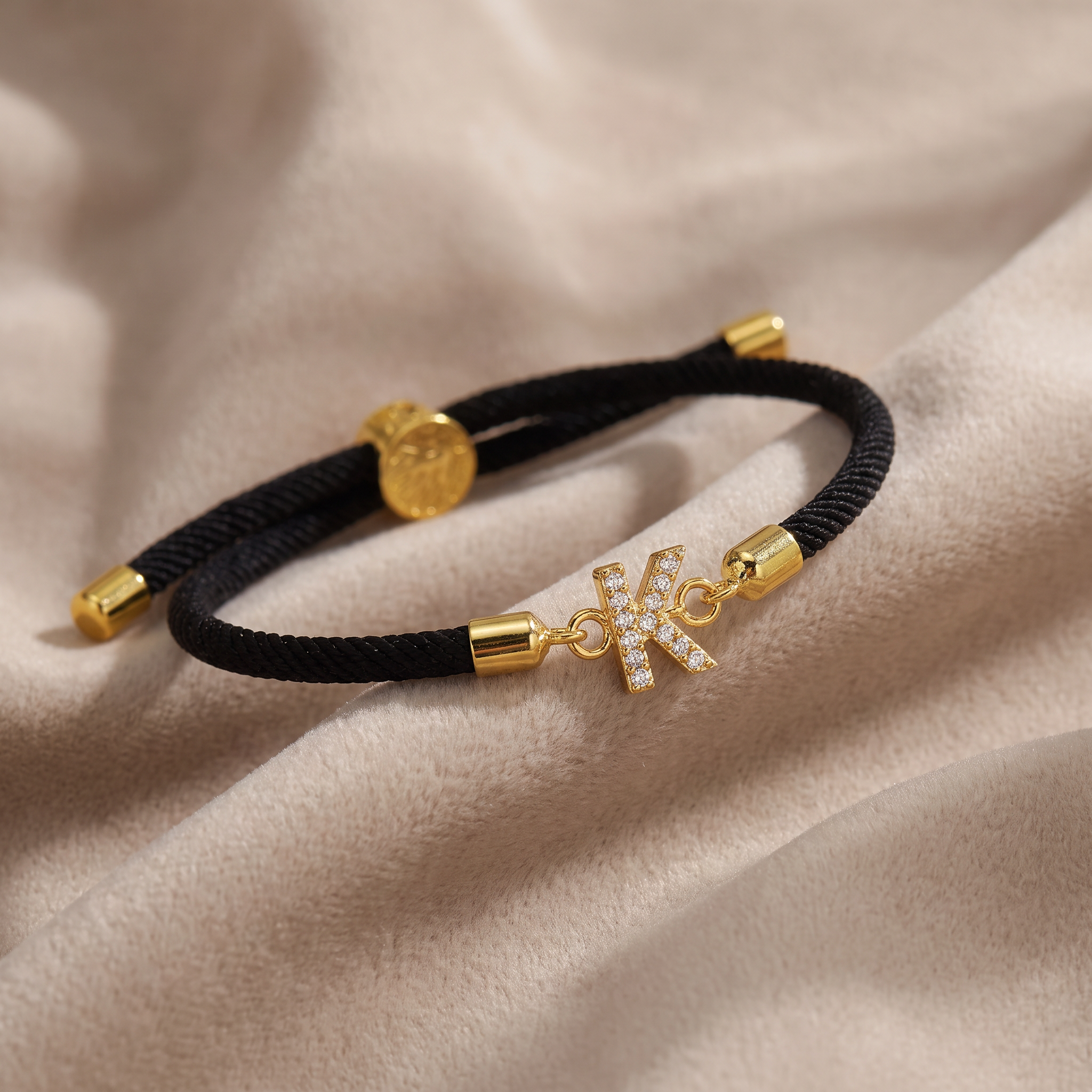 Stoffarmband mit Initiale