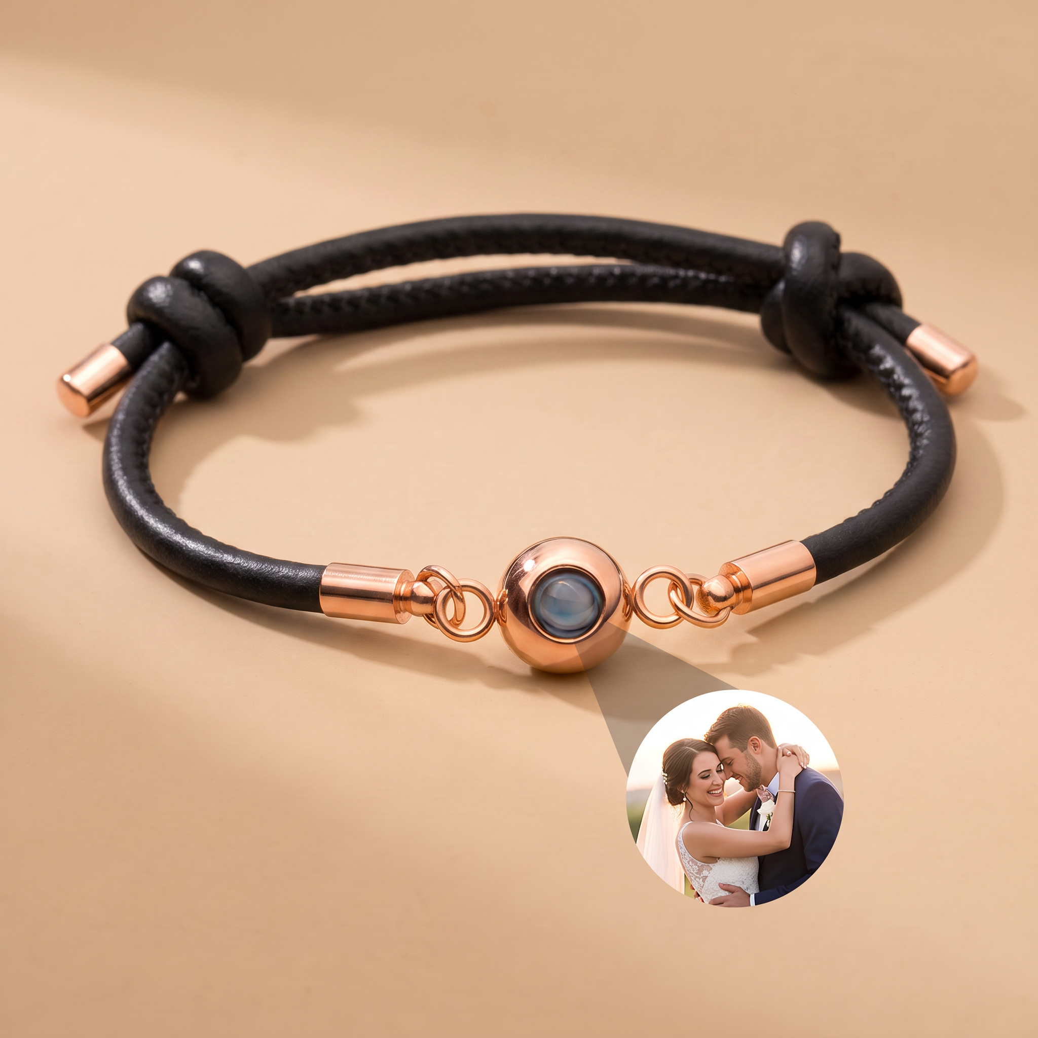 Armband mit eigenem Foto Lederversion
