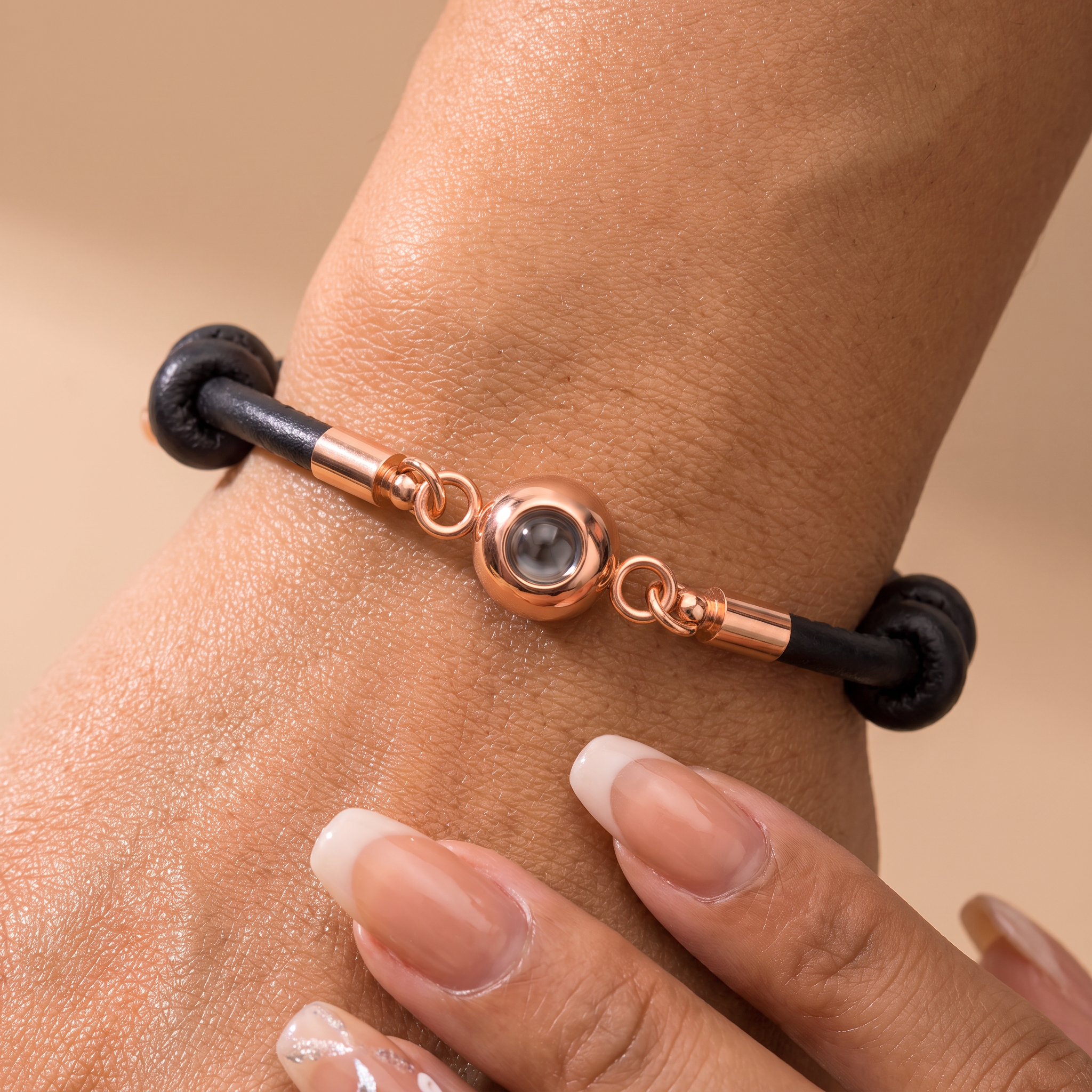 Armband mit eigenem Foto Lederversion