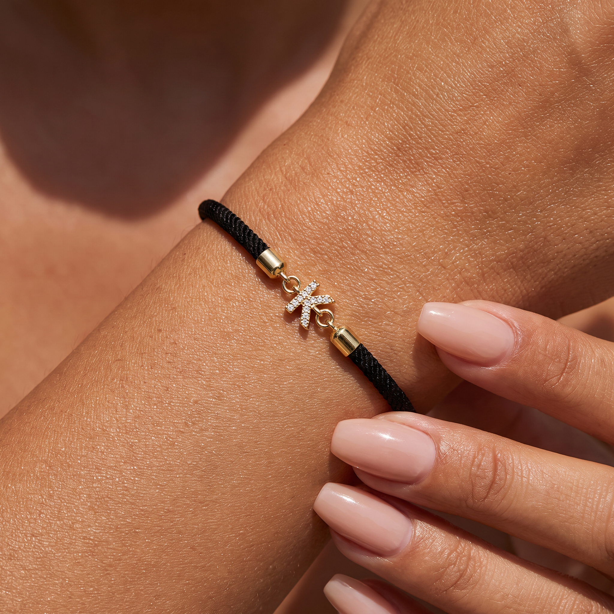 Stoffarmband mit Initiale